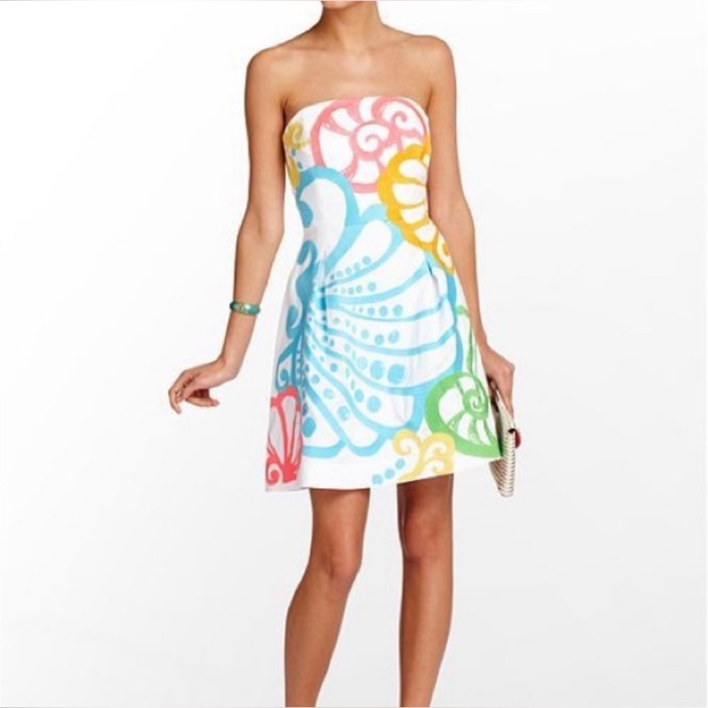 Lilly Pulitzer size 00 Blossom Dress resort white Chiquita Bonita embroidered